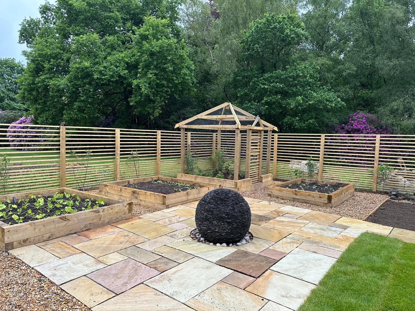 A completed TJ Garden Services project